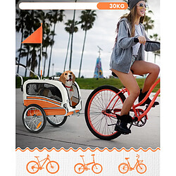 Remorque Velo 2 en 1 Poussette Animaux Petit Moyen 30kg Pliable Imperméable