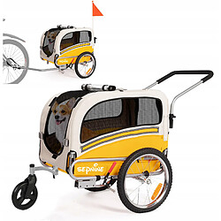 Remorque Velo 2 en 1 Poussette Animaux Petit Moyen 30kg Pliable Imperméable
