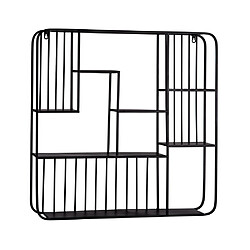 Table Passion Étagère noire carré 70x70 cm