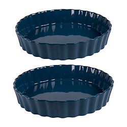 Table Passion Set de 2 tourtières Bleu 24,5 et 28 cm