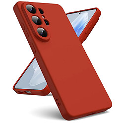 Htdmobiles Coque pour Samsung Galaxy S26 Ultra 5G - housse etui silicone gel fine + film ecran - ROUGE
