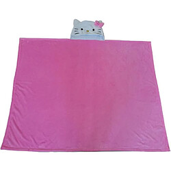 Acheter Plaid polaire a capuche 3D - HELLO KITTY - Rose - 120 x 150 cm