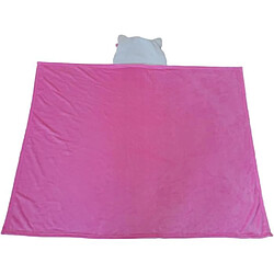 Avis Plaid polaire a capuche 3D - HELLO KITTY - Rose - 120 x 150 cm