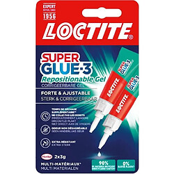 Colles Cyanoacrylates - LOCTITE - SUPERGLUE-3 - Repositionable - Gel 3g - Lot de 2 Blist...