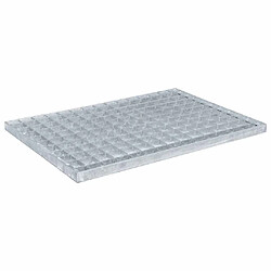 vidaXL Grille Argent 50 x 35 x 2 cm Acier galvanisé à chaud