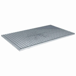 vidaXL Grille Argent 30 x 30 x 2 cm Acier galvanisé à chaud