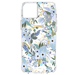 Rifle Paper Co. Rifle Paper Coque pour iPhone 14 Plus MagSafe avec Motif Floral Antibactérienne Bleu