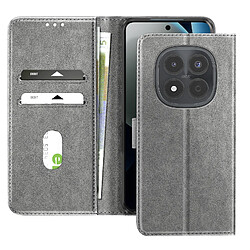 Avizar Étui Portefeuille Redmi Note 15 Pro 4G Série Chesterfield Fonction Stand Gris