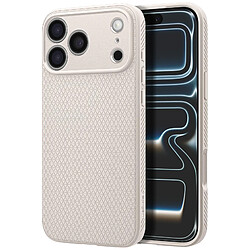 Spigen SGP Coque pour iPhone 17 Pro Série Liquid Air Texturé au Motif Géométrique Gris