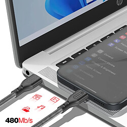 Avis Forcell Câble USB-C vers USB-C 240W Power Delivery 3.1 Tressé Carbone 1m Noir