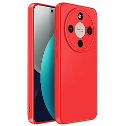 Avizar Coque pour Honor Magic 8 Lite en Silicone avec Contour Protection Caméra Rouge