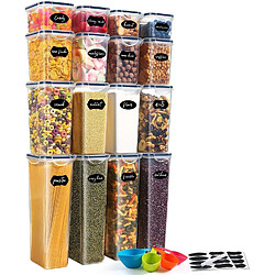 YASHE Boite Hermetique Alimentaire, 16 Boîtes Alimentaires en Plastique