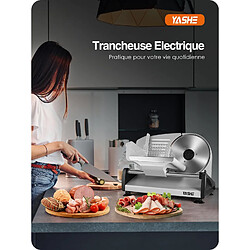 YASHE Trancheuse Électrique - Trancheuse à Jambon 250W avec Épaisseur Réglable de 0 à 15mm pas cher