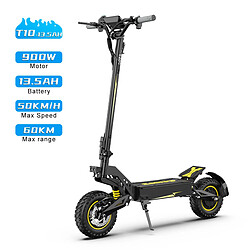 Trottinette Électrique OOTD T10 Pliable, Moteur 900W, Batterie 48V 13.5Ah, Autonomie 60km