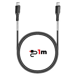 Acheter Forcell Câble USB-C vers USB-C 240W Power Delivery 3.1 Tressé Carbone 1m Noir