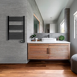 Sèche-serviettes électrique à inertie sèche HJM, 500 W, Square, Noir pas cher