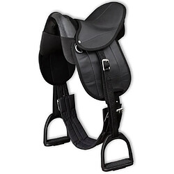 vidaXL Ensemble de selle Pony 10" Noir