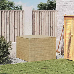 Avis vidaXL Boîte de rangement de jardin mélange beige 291L résine tressée