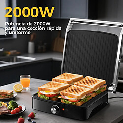 YASHE Grille de contact, sandwich avec régulateur, grille de table pliable à 180 degrés