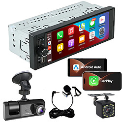 VURAHOME Android Autoradio MP5 1-DIN 6.86" FM BT et Apple Carplay - CR3