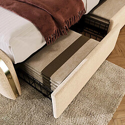 Pugsdrly Structure de lit double - avec recharge USB - 90 x 200 cm pas cher