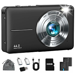 Appareil Photo Numérique Enfant VURAHOME DC403 44MP Zoom 16X Écran 2,4" 32Go Noir