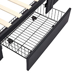 Acheter Pugsdrly Structure de lit simple 90 x 190 cm - Avec ports USB - Matériau PU
