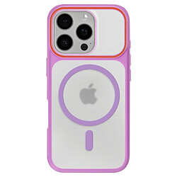Avizar Coque MagSafe pour iPhone 16 Pro Max Cadre en Silicone Renforcée Violet