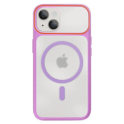 Avizar Coque MagSafe pour iPhone 15 Plus / 14 Plus Cadre en Silicone Violet