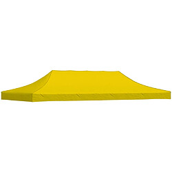 vidaXL Toit de tente de réception 6x3 m Jaune 270 g/m²