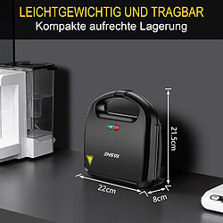 YASHE Grill Panini, 750W Appareil Panini avec Plaques Anti-adhésif
