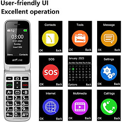 artfone 4G Téléphone Portable Flip G6