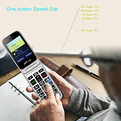 artfone G6 4G Téléphone Portable Senior à Clapet pas cher