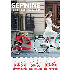 Remorque chien 2 en 1 Remorque vélo pour animal, 30 kg, pliable compatible tous vélos