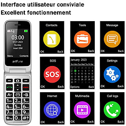 Artfone G6 4G Téléphone Portable à Clapet pour Personnes Âgées