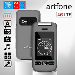 artfone G6 4G Téléphone Portable Senior à Clapet