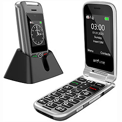 Artfone G6 4G Téléphone Portable à Clapet pour Personnes Âgées