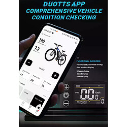 Acheter Vélo Électrique DUOTTS C29, 750W, Batterie 15Ah, Autonomie 100km, Couleur Noir