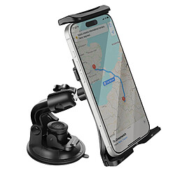 Avizar Support Voiture Ventouse pour Tablette et Smartphone 7" à 10" Rotative 360° Noir