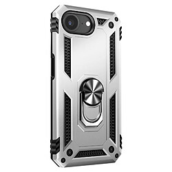 Avizar Coque pour iPhone 17e Antichoc avec Anneau Magnétique Rotatif Argent