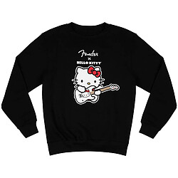 Pull Fender x Hello Kitty Crewneck Logo Sweatshirt, Black, XL Fender