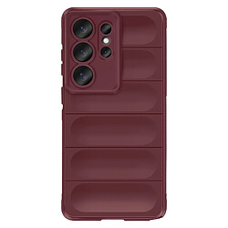 Amorus Coque pour Galaxy S26 Ultra Souple Antichoc Compatible Recharge Sans Fil Qi Bordeaux