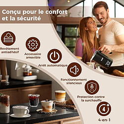 Acheter YASHE Mousseur à Lait Électrique 4 en1, 300ml Chauffe-Mousse