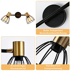 ZMH Applique Vintage E14 Orientable 350° Pour Chambre à Coucher