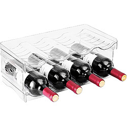 Vendos85 Porte-bouteilles empilable en plastique transparent – 8 emplacements