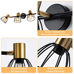 ZMH Applique Murale Intérieur 3 Flammes E14 Lampe De Salon Max.25w