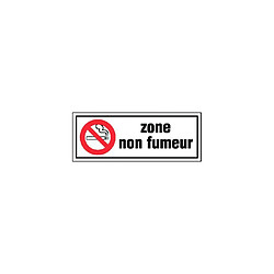 NOVAP Panneau Zone non fumeur - 330 x 120 mm - Noir