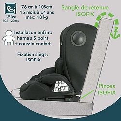 BAMBISOL Siège Auto Convertible - I-Size - ISOFIX - Noir - AY575N - Groupe 1/2/3 pas cher