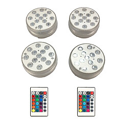 INF Lumières de piscine LED RVB étanches avec télécommande, pack de 4