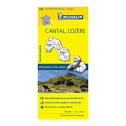 MICHELIN Carte départementale Cantal & Lozère - Plans d'Aurillac et Mende